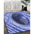 thumbnail image 2 of Ahgly Company Indoor Round Patterned Jeans Blue Area Rugs, 5' Round, 2 of 6
