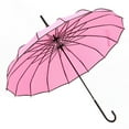 thumbnail image 4 of Long Handle Sun Umbrella, Retro Pagoda Parasol Umbrella, UV Protection Umbrella with Hook Handle for Photo Prop Decoration, 4 of 10