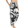 thumbnail image 2 of Fotbe Skull and palm leaves Women's Pajama Pants,Sleepwear Pants,Pj Bottoms Drawstring And Pockets-Large, 2 of 9