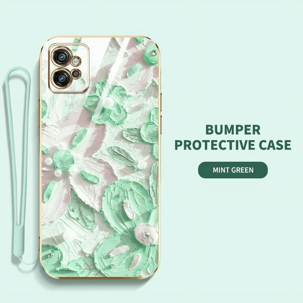 Funda Personalizada Motorola Moto E32 E22 G22 G32 G42 G52 G62 G82 5G Estilo De Pintura Al Óleo Creativa De Lujo De Alta Calidad De Silicona Resistente A Los Golpes Para Teléfono