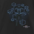 thumbnail image 2 of Girl's Marvel Spider-Man: No Way Home Black Suit Blueprint  Graphic Tee Black X Large, 2 of 4