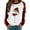 White, variant on Patlollav Christmas Tops for Ladies,Womens Winter Long-Sleeve Round Neck Letter Blouse Sweatshirt Gift