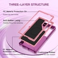 thumbnail image 2 of I-HONVA For Samsung Galaxy S24 Ultra Case Compatible with MagSafe,3-Layer Military Grade Drop Protection Anti-Slip Rugged Shockproof Dustproof Protection 6.8 inch Phone Case,Purple Pink, 2 of 7