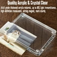 thumbnail image 5 of ZEECER 4x6 Acrylic Picture Frames 2 Pack, 20% Thicker Block, Clear Picture Frames Freestanding Double Sided Magnetic Acrylic Lucite Frameless Transparent Square Frame Gift for Desktop Display, 5 of 18