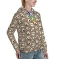 thumbnail image 6 of Daiia Raccoon Pattern Women's Fashion Hoodies & Sweatshirts with Kangaroo Pocket Hooded Sweatshirt with Eye-catching Drawstrings-X-Large, 6 of 7