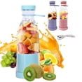 thumbnail image 1 of melotizhi USB Wireless Charging Wine Bottle Juicer Cup 6 4 Plade Portable Juicer Juice Cup 380ml Personal Size Portable Battery Operated USB & Shakes, Blue, 1 of 9