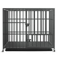 thumbnail image 3 of BingoPaw Jumbo Metal Dog Crate Kennel Cage Playpen with Wheels Removable Tray Tall, 3 of 8