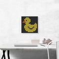thumbnail image 2 of ARTCANVAS Yellow Duck Black Emoticon Jewel Pixel Bathroom Canvas Art Print - Size: 12" x 12" (1.50" Deep), 2 of 9