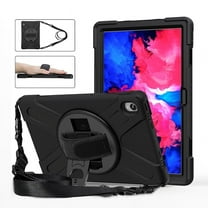 AJIUYU Heavy Duty Case for Lenovo Tab P11 & Lenovo Tab P11 Plus 11 inch Tablet Cover (TB-X606F /TB-X616F /TB-J606X) Kids Protective Rugged Cover Case Shockproof 360° Swivel Stand Shoulder Strap