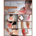 thumbnail image 2 of 45cm Lotus massage roller anti - cellulite massager Massage Kit Madero treatment roller for legs, back, body, massage tools in natural wood color, 2 of 5