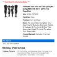 thumbnail image 2 of Front and Rear Strut and Coil Spring Kit - Compatible with 2014 - 2017 Ford Expedition 2015 2016, 2 of 2