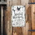 thumbnail image 6 of Chicken Coop Signs Outdoor-Farmhouse Farm Spoiled Chickens Lay Better Eggs Tin Sign,Funny Metal Signs Accessories Outdoor Home Wall Decor 8x12inch, 6 of 7