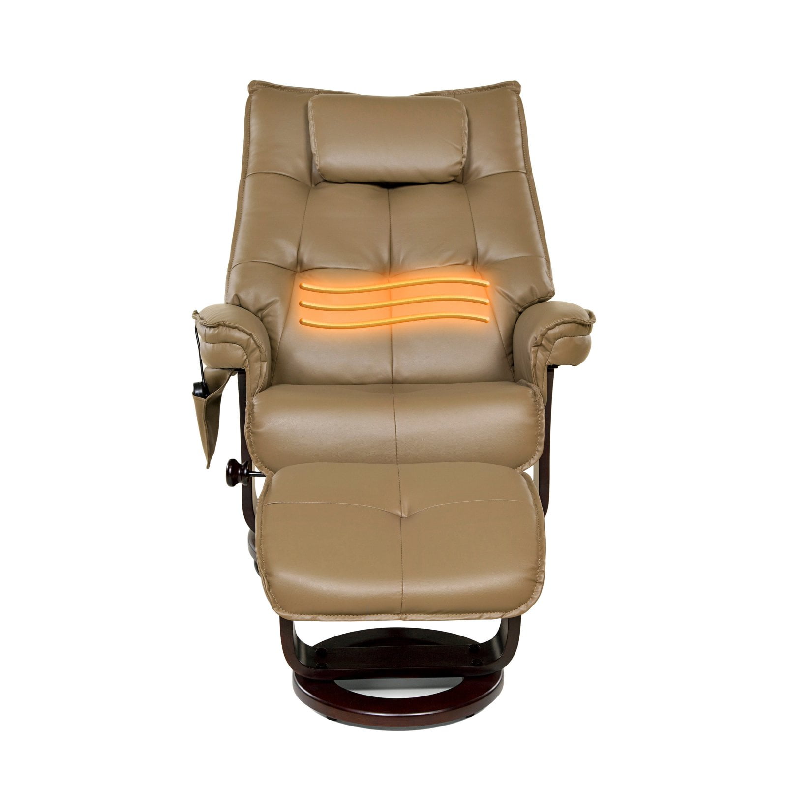 Relaxzen 8 Motor Massage Recliner with Lumbar Heat and Ottoman