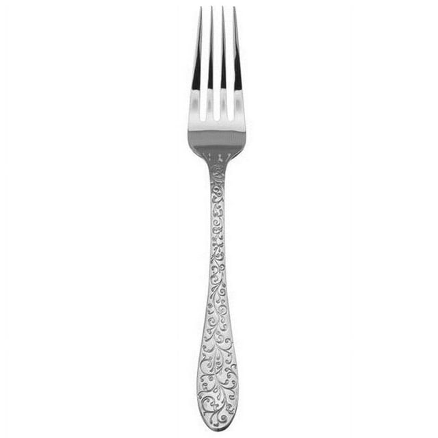 Oneida T638FDNF Ivy Flourish Stainless Steel Extra Heavy Weight Dinner Fork Silver