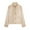 Winter Coats-Beige, variant on Gamivast Suede Jacket Women Bomber Casual Button Down Lapel Collar Winter Coats with Pockets Loose Pleated Drop Shoulder Long Sleeve Jacket Motorcycle Outerwear Streetwear