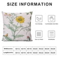 thumbnail image 5 of BANET - , Pillowcases, White with Yellow Botanical Flowers Pattern Printed 20x20in, 5 of 5