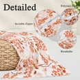thumbnail image 6 of Burnt Orange Botanical King Size Pillow Cover, Pillowcase Protectors with Zipper, Breathable Decorative Throw Pillow Case Cover, Vintage Nature Flower Pillow Shams for Couch Sofa 20x36Inch, 6 of 8