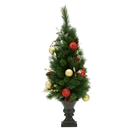 Belham Living Prelit Potted Spruce Christmas Tree 4 ft,
