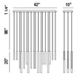 thumbnail image 3 of 31446-043 Eurofase Lighting Santana Linear Chandelier 18 Light - 10 Inches Wide by 20 Inches High-Antique Brass Finish, 3 of 5