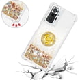 thumbnail image 5 of Case for Xiaomi Redmi Note 10 Pro/Note 10 Pro Max with Creativity Clear Quicksand Glitter Flowing Floating Soft w/Stand Bling Diamond Sparkle Phone Cover for Redmi Note 10 Pro  Golden, 5 of 14