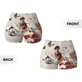 thumbnail image 5 of Fotbe Floral Leopard Butterflies Seamless Shorts, Womens Workout Shorts High Waist Stretch Booty Short for Gym/Yoga/Running/Biking-Medium, 5 of 9