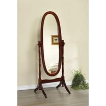 Monarch Specialties Foyet Oval Cheval Mirror Merlot