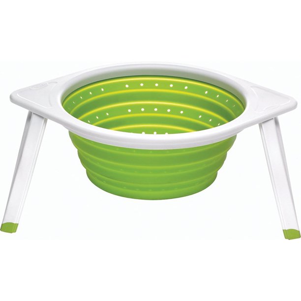 Large Collapsible Colander with Folding Stand