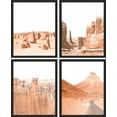 thumbnail image 2 of PixonSign Framed Wall Art Arizona Desert Valley Southwest Prints, Set of 4 Red Grand Canyon Wall Decor Arts, Nature Photo Wall Décor, Adhesive Canvas Poster, Modern Home Artwork - 11"x14" Black, 2 of 5