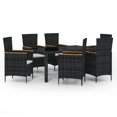 thumbnail image 1 of vidaXL Set de Salle à Manger Patio Table à Manger et Chaises Set de Meubles en Poly Rotin, 1 of 6