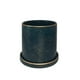 thumbnail image 1 of Macetero borde dorado 15 cm alto maceta con plato de base ilios innova  Azul marino, 1 of 9