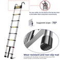 thumbnail image 3 of 6.6 FT Extension Ladders, Lightweight Collapsible Ladders, Aluminum Telescoping Ladders for Home, Folding Telescoping Ladder for RV, Attic, Daily Use at Home, Capacity 330 lbs…, 3 of 7