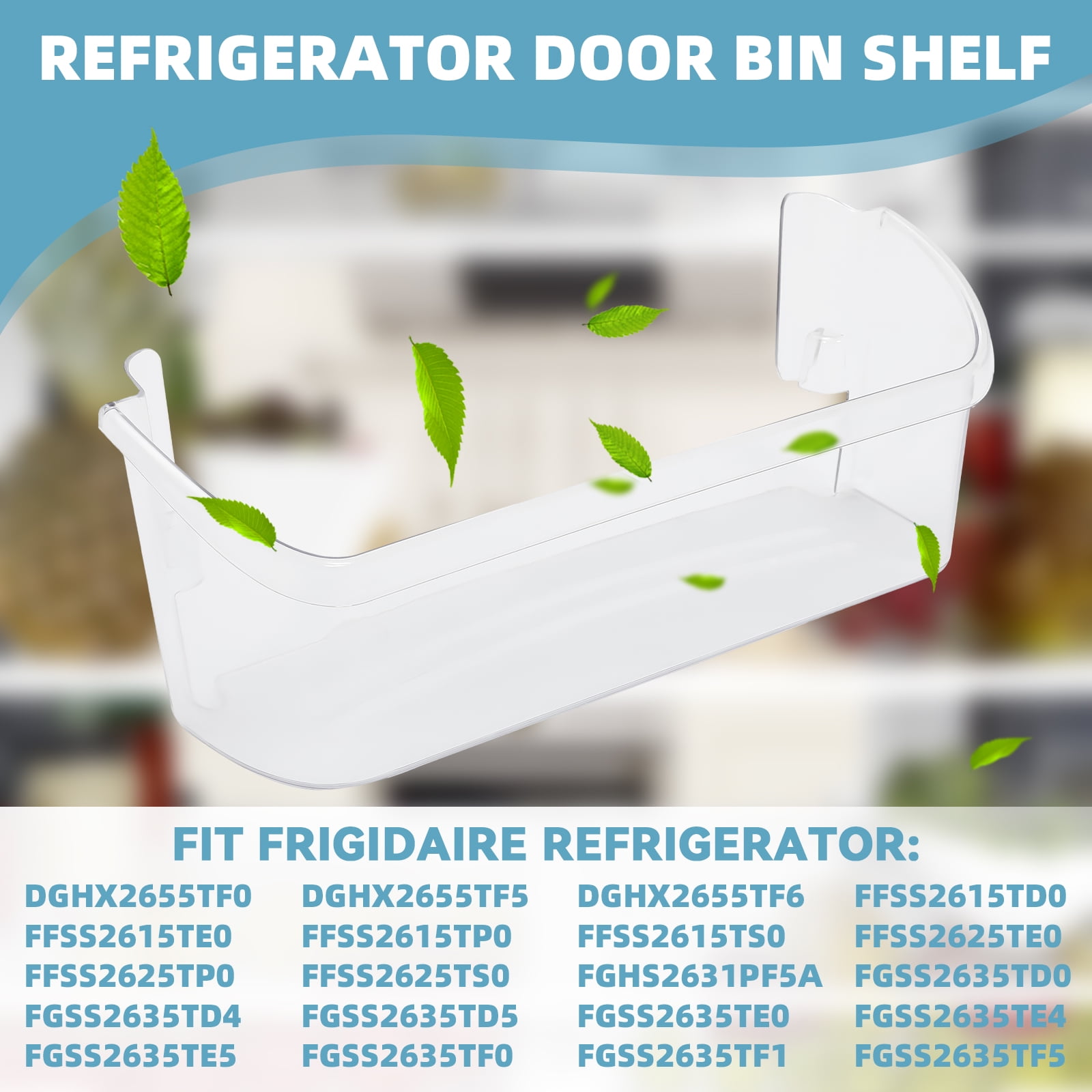 Kojem Door Bin Shelf Compatible with Frigidaire Refrigerator 242126602 FFSS2625TS0
