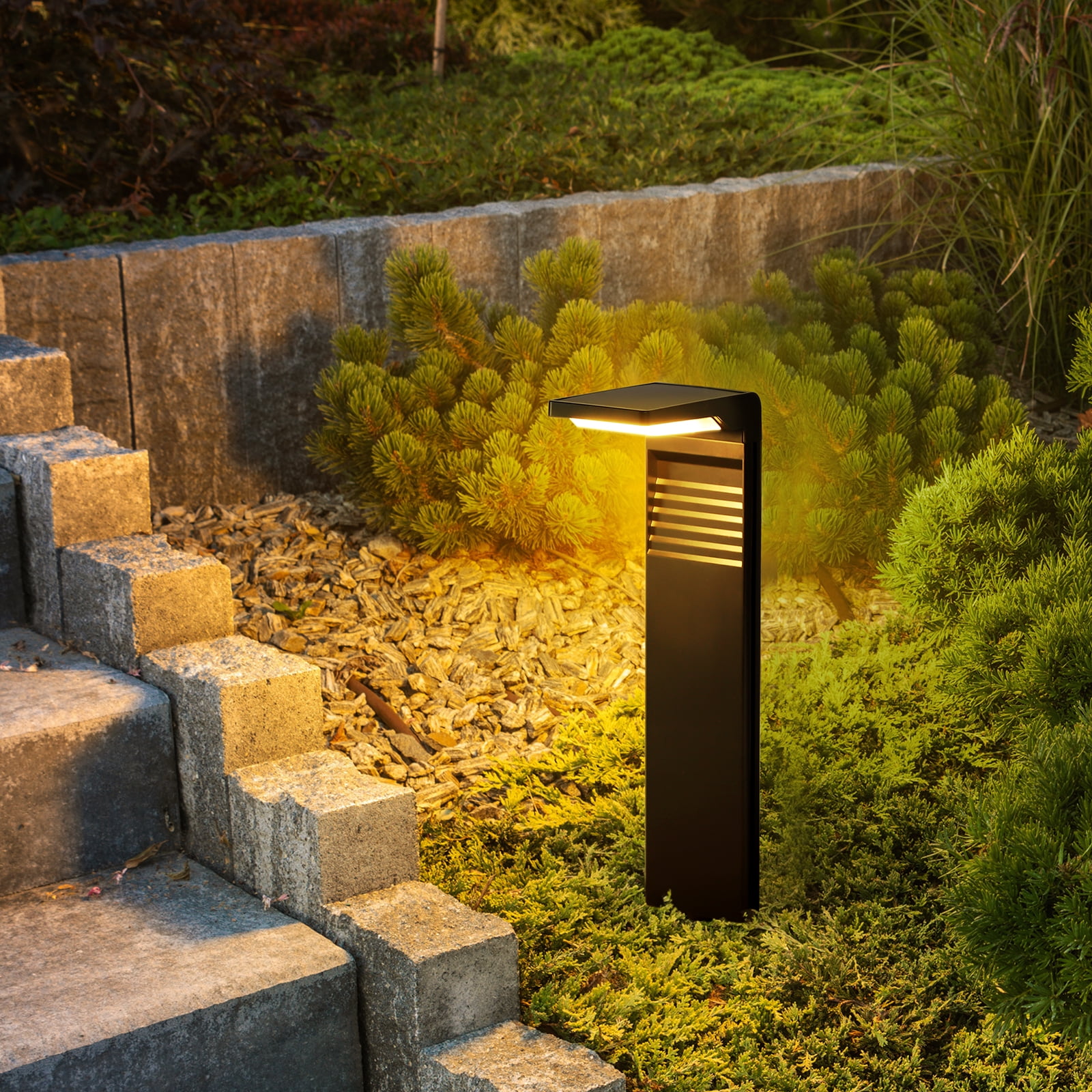 Solar Pathway Lights 2 Pack Walkway Path Lights, Warm White