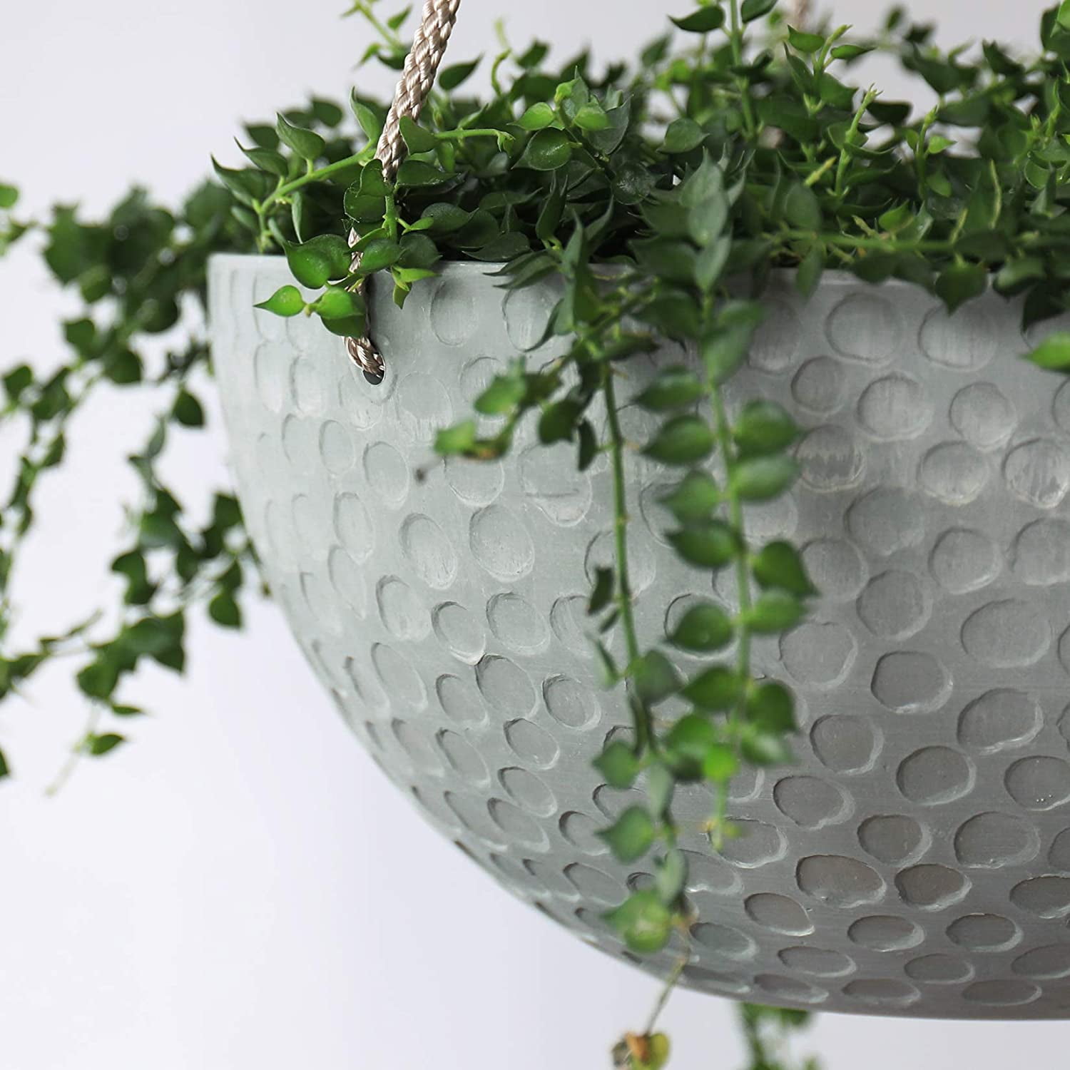 Keter Resin Rattan Set of 2 Round Hanging Planter Baskets for Indoor and Outdoor Plants Perfect for Porches and Patio Decor Brown Amazon Garden