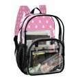 thumbnail image 2 of Ttyddzy Clear Backpack Heavy Duty PVC Transparent Backpack for College Workplace, Dot Fabric, 2 of 8