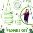 thumbnail image 3 of ZULAR 2 Pcs Mini Butterfly Habitat Cage Clear Mesh Butterfly Net Cage Container Foldable Terrarium,6.2X7.1Inch, 3 of 16