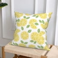 thumbnail image 6 of Throw Pillow Covers, Lemon slices Soft Square Pillow Cases with Invisible Zipper for Couch Bed Sofa, Farmhouse Fall Home Decor 20"x20", 6 of 7