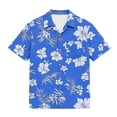 thumbnail image 6 of LEKWK Boys Button Down Hawaiian Shirts Kids Short Sleeve Tropical Print T-Shirt Lightweight Breathable Summer Tops Beach Vacation Holiday Resort Wear, 6 of 8