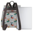 thumbnail image 3 of Lafuoo Skiing penguin Pattern Leather Backpack, Adjustable Backpack Suitable for School Work, Suitable for Adults, Men, Women and Teenagers-One Size, 3 of 4