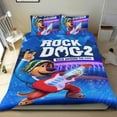thumbnail image 1 of Rock Dog Conjunto de sábanas temático, trío de piezas, cómodo y amigable con la piel, diseño único, regalo de decoración para el hogar para familiares, amigos y fans,135cm *200cm, 1 of 6