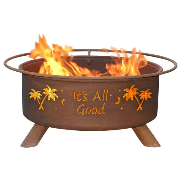 Patina It's All Good 31-Inch Fire Pit with Grill and FREE Cover