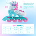 thumbnail image 3 of Babyjoy Kids Inline Skates for Boys Girls, 4-Size Adjustable Illuminating Roller Skates Pink & Blue, 3 of 10