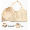 thumbnail image 4 of Exerin Women's Push Up Underwire Full Coverage Sculpting Uplift Support Hide Back Fat Bra(44DD,Beige), 4 of 8