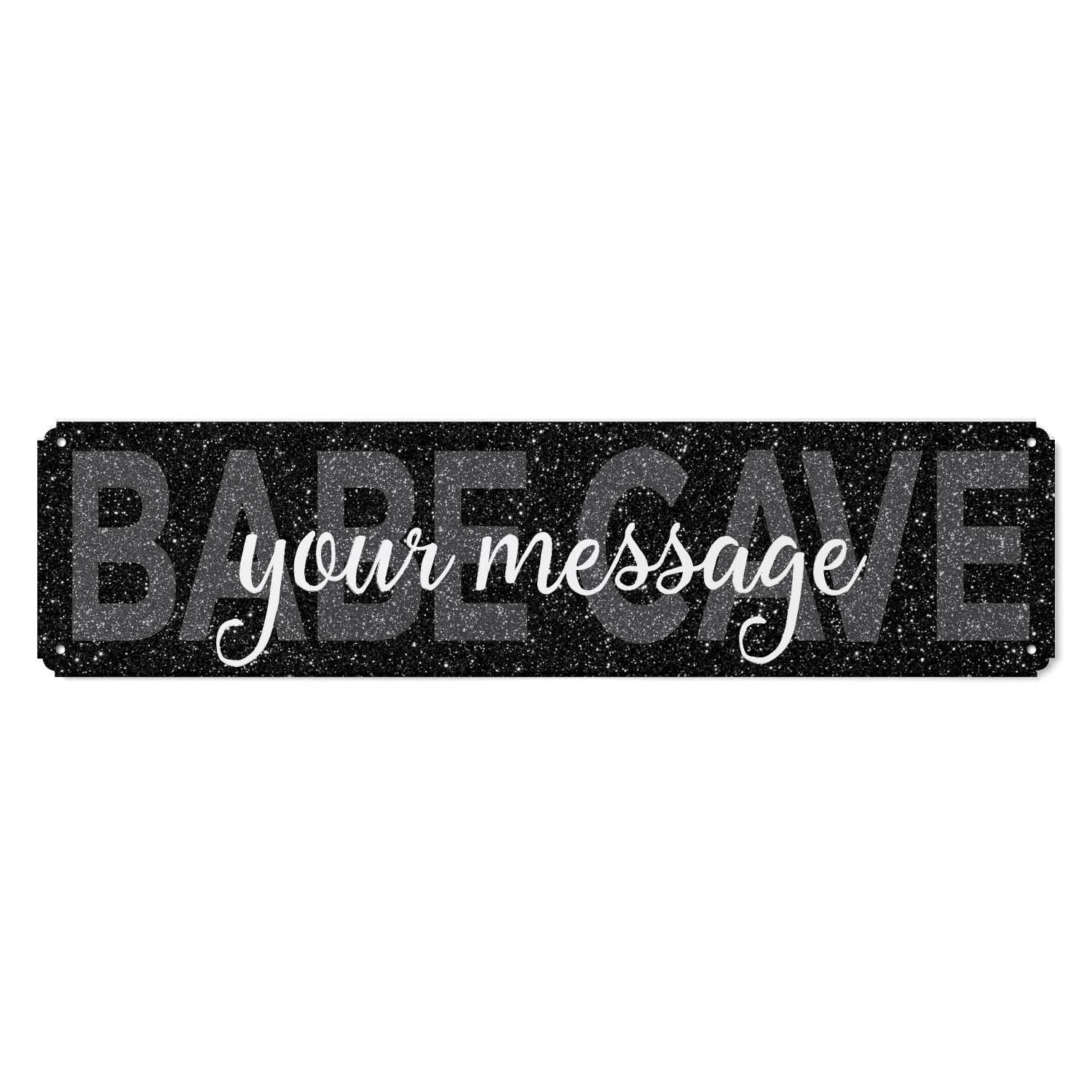 Babe Cave Metal Dorm Sign