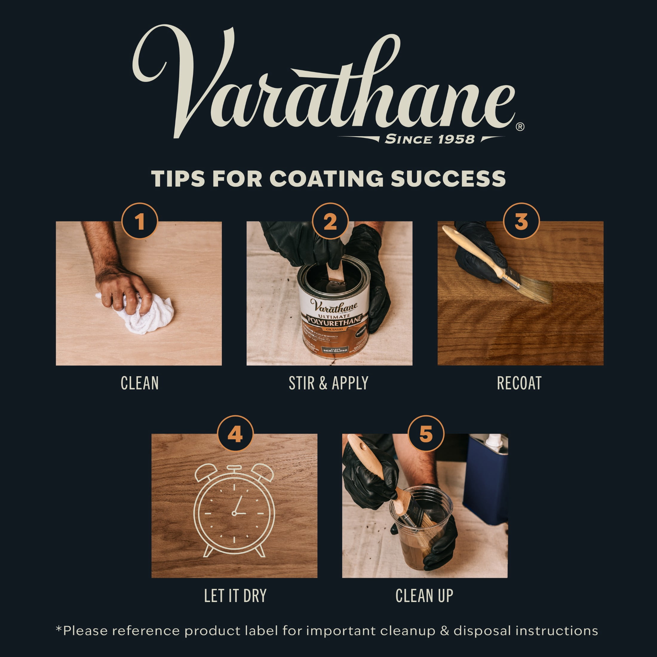 4 Pack, Clear, 275 VOC, Varathane Ultimate Satin Polyurethane Oil-Based-242178H, Half Pint