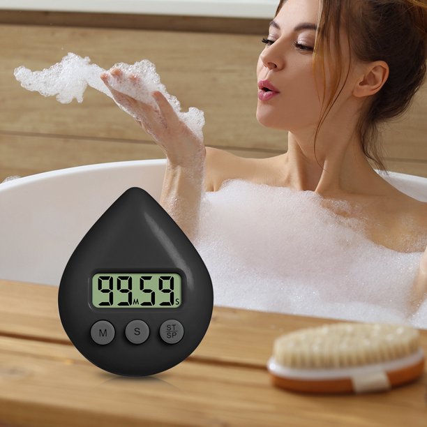 Temporizador digital Temporizador de ducha impermeable respaldo magnético Temporizador de baño Temporizador Temporizador de timbre de recuento de contabilidad para el baño de la cocina