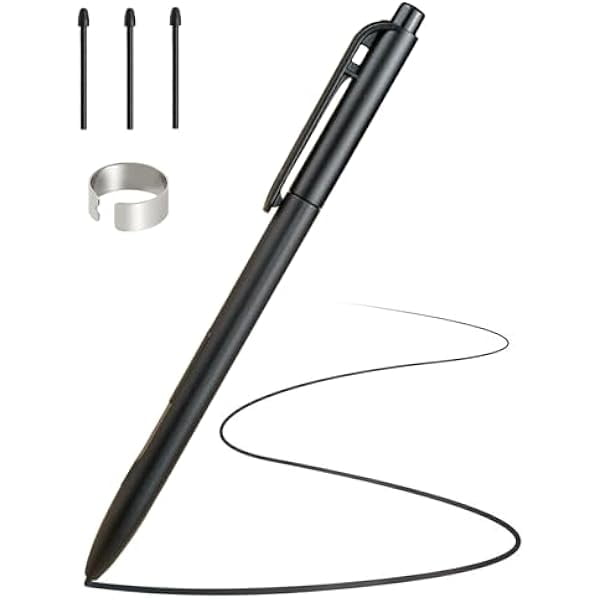 wonima02 EMR Stylus Compatible with Remarkable 2, Replacement Digital Pen with Eraser for Samsung Galaxy/Kindle Scribe/SuperNote, 4096 Pressure Levels, Palm Rejection, Tilt Support (3 Pen Tips)