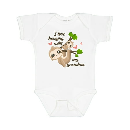 

Inktastic Hanging with My Grandma Gift Baby Boy or Baby Girl Bodysuit
