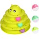 thumbnail image 1 of Juguete educativo rompecabezas para gatos Oso de fresa Plataforma giratoria de 3 niveles con seis bolas Verde, 1 of 5