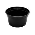 Karat 12 oz Black PP Injection Molded Round Deli Containers with Lids
